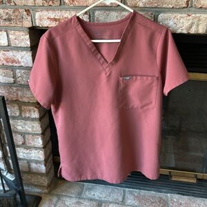 Figs Technical Collection Short Sleeve V-Neck Scrub Shirt Women’s‎ Size M